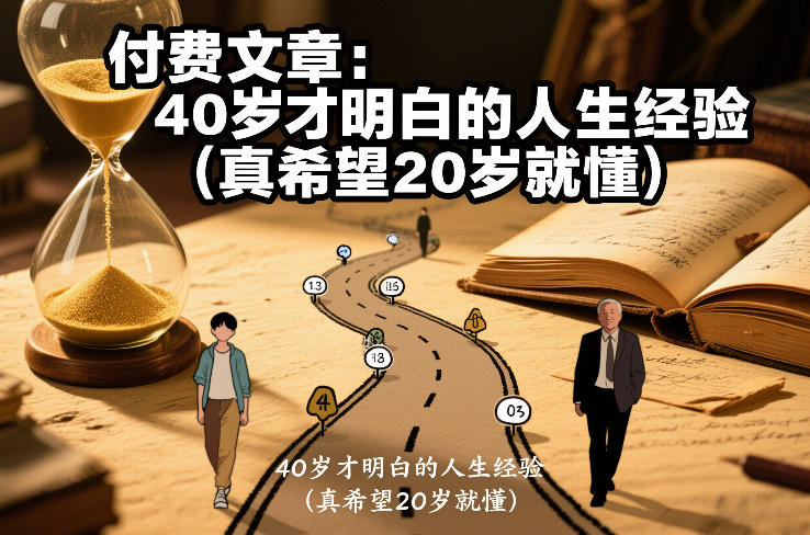 付费文章：40岁才明白的人生经验(真希望20岁就懂)-极速搞钱云网创
