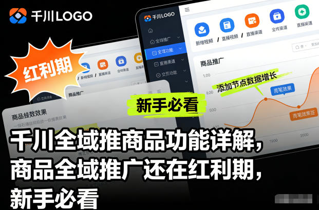千川全域推商品功能详解，商品全域推广还在红利期，新手必看-极速搞钱云网创