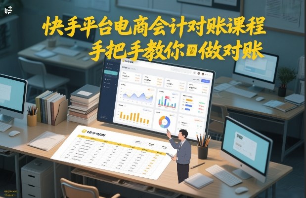 快手平台电商会计对账课程，手把手教你做对账-极速搞钱云网创