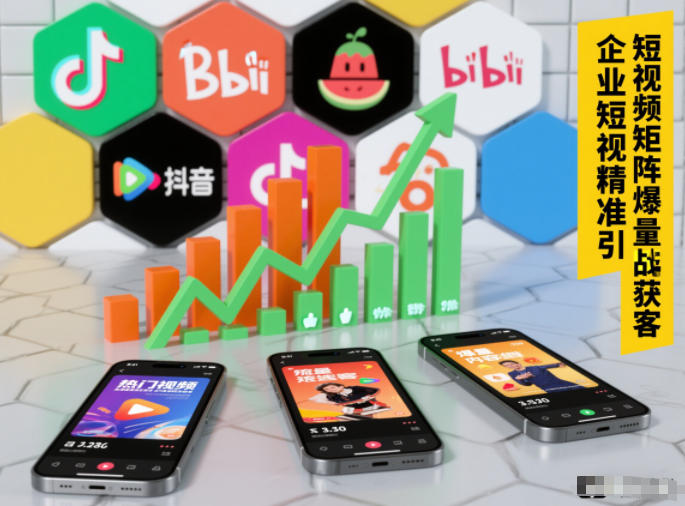 企业短视频精准引流矩阵获客，短视频矩阵爆量战法-极速搞钱云网创
