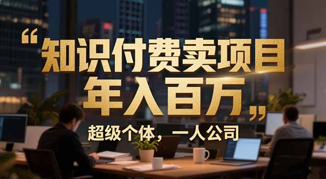 从0到年入百万：超级个体实战心得公开，个人IP×精准引流×成交系统全拆解-极速搞钱云网创