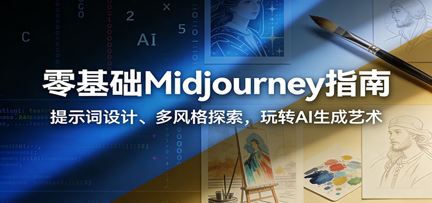 零基础Midjourney指南：提示词设计、多风格探索，玩转AI生成艺术-极速搞钱云网创