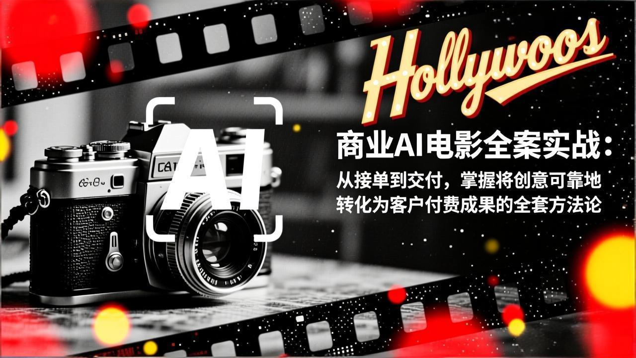 商业AI电影全案实战：从接单到交付，掌握将创意可靠地转化为客户付费成果的全套方法论-极速搞钱云网创