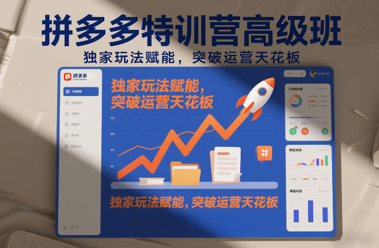 拼多多特训营高阶班，独家玩法赋能，突破运营天花板(更新26年1月)-极速搞钱云网创