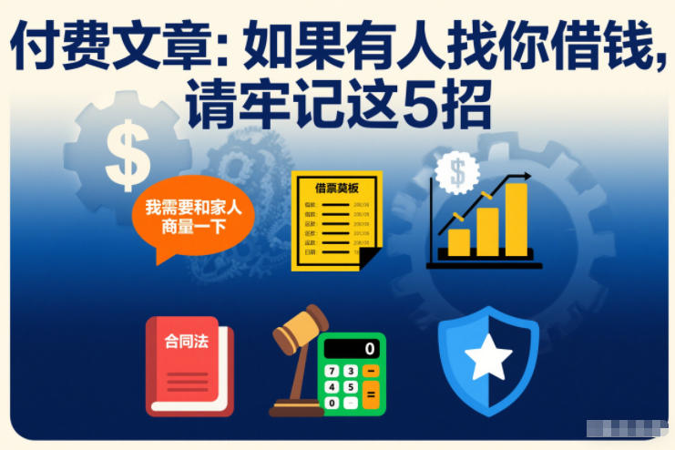 付费文章：如果有人找你借钱，请牢记这5招-极速搞钱云网创