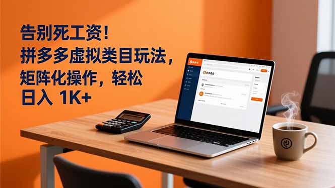 告别死工资！拼多多虚拟类目玩法，矩阵化操作，轻松日入 1K+-小目标云网创