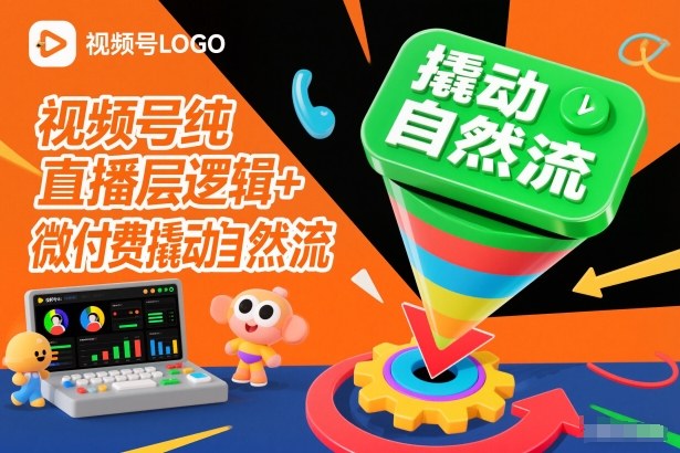 视频号纯直播底层逻辑+微付费撬动自然流-极速搞钱云网创