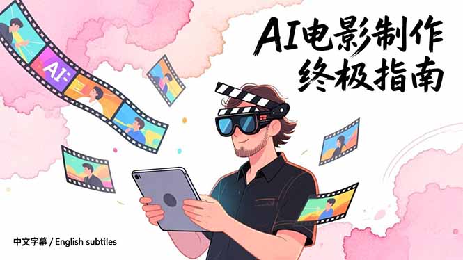AI电影制作终极指南：从创意到成片，系统掌握智能影视全流程实战课(中英字幕-极速搞钱云网创