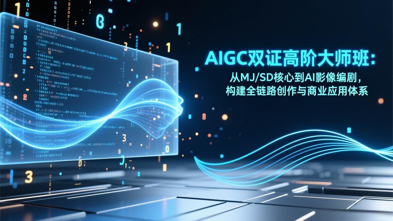 AIGC双证高阶大师班：从MJ/SD核心到AI影像编剧，构建全链路创作与商业应用体系-极速搞钱云网创