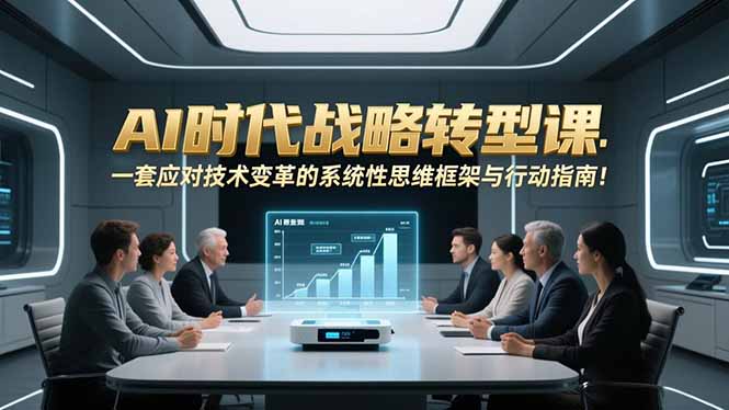 AI时代战略转型课：一套应对技术变革的系统性思维框架与行动指南！-极速搞钱云网创